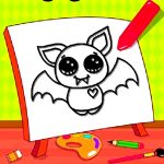 Free Games - Easy Kids Coloring Bat