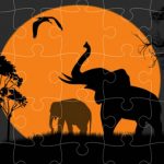 Free Games - Elephant Silhouette Jigsaw