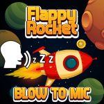 Free Games - Flappy Rocket Playing with Blowing to Mic