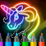 Free Games - Learn to Draw Glow Cartoon