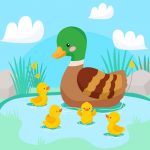 Free Games - Mother Duck and Ducklings Jigsaw