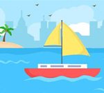 Free Games - Coloring Book: Boat On Sea