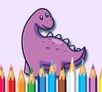 Free Games - Coloring Book: Dinosaur With Flowers