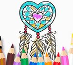 Free Games - Coloring Book: Heart Dreamcatcher