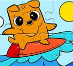 Free Games - Jigsaw Puzzle: Surfing In The Sea